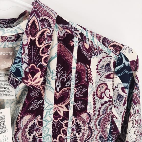 NWT Chico's hem interest tunic top sz 0 - Picture 8 of 10